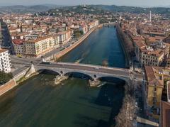 Adige River in Verona, Italy