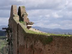 Porta Camollia upper part viewed from the west in Siena, Tuscany, Italy