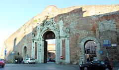 Historic city gates in Siena