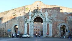 Porta Camollia city gates in Siena