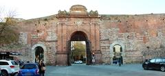 city gate of Porta Camollia in Siena