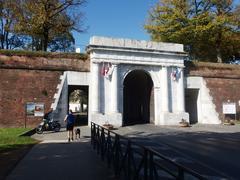 Porta Elisa gate in Lucca, Tuscany, Italy