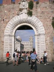 Pisa cityscape with the Leaning Tower of Pisa and historic buildings