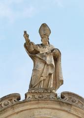 Statue of Saint Oronzo on the Porta Rudiae in Lecce, Italy