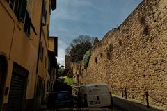 View of Via di Belvedere and City Wall in Florence