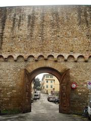 Porta San Miniato gate in Florence, Italy, inward view