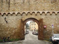 Porta San Miniato gate in Florence, Italy, taken from the inside