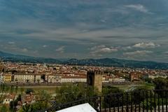 Piazetto beneath Piazzale Michelangelo in Florence, view of Porta San Niccolò