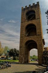 View of Porta San Niccolò in Florence from Piazza Giuseppe Poggi