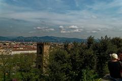 Viale Giuseppe Poggi in Florence with Porta San Niccolò