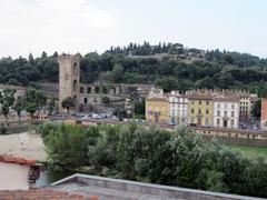 View of San Niccolò and Rampe del Poggi from Hotel Lucchesi terrace in Florence