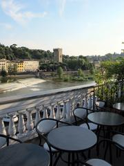 terrace of Hotel River in Florence