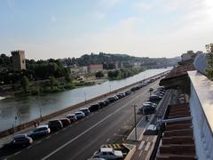 Hotel River terrace in Florence overlooking the Arno River