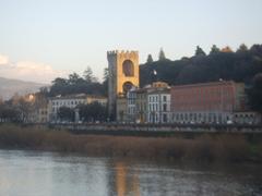 Lungarno Serristori view of Porta San Niccolò in Florence