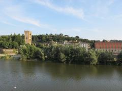 Arno river with Torre di San Niccolò