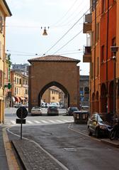 View of Porta San Vitale gate from the inside