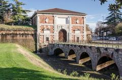 Facade of Porta San Zeno in Verona