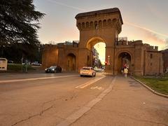 Porta Saragozza and via Saragozza in Bologna