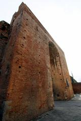 City Gate Porta Tufi from inside the city walls of Siena