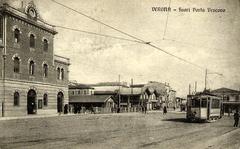 tram at Porta Vescovo in Verona