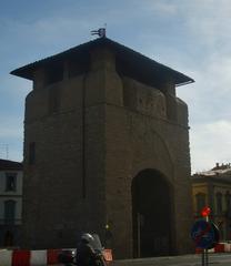 Historic stone gate Porta al Prato in Florence