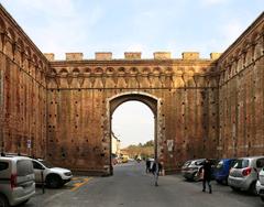 Historic Porta Pispini gate in Siena