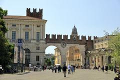 View of Portoni della Brà from Piazza Brà