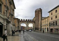 Portoni della Bra in Verona with Torre Pentagona