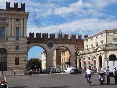 Panoramic view of Verona in August 2013 featuring historic architecture and the Adige River