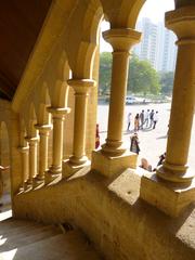 Entrance staircase detail of Frere Hall in Karachi, Pakistan