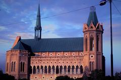 Frere Hall with lush green gardens