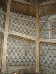 Interior of the Isolani dovecote in Minerbio, Italy