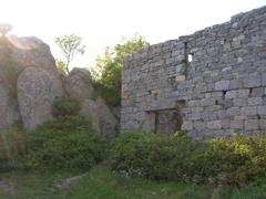 Entrance of Rocca della Verruca church from the east side