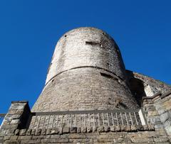 Venetian tower of Rocca in Bergamo, Italy