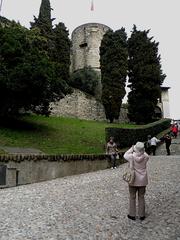 City castle La Rocca in Bergamo