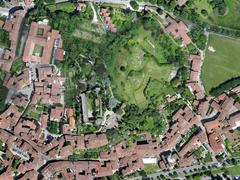 Aerial orthophoto of Città Alta, Rocca