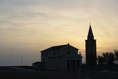 Madonna dell'Angelo in Caorle before sunrise