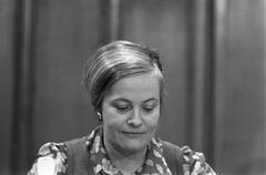 Hella Haasse during a meeting of the Society of Dutch Literature in Amsterdam, 1970