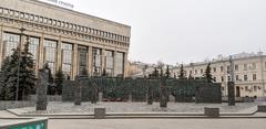 Panorama of the square on Akademika Sakharova Prospekt