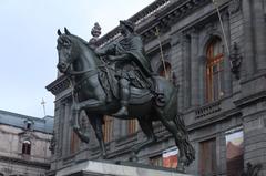 Detail of Equestrian statue of Charles IV of Spain after 2017 restoration