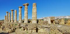 Ancient ruins in Agrigento, Italy