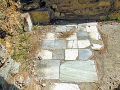 Marble flooring of the calidarium vestibule in Terme Taurine, Civitavecchia