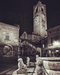 Bergamo Campanone at night