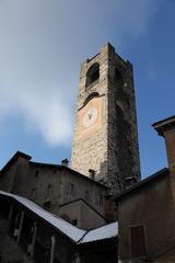 panoramic view of Bergamo in winter 2010