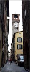 Scenic view of Lucca, Italy with historic buildings and a serene river