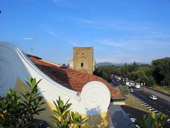 Hotel River terrace in Florence with Zecca Vecchia Tower view