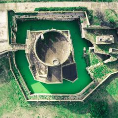 Aerial view of Torre Belloluogo in Italy