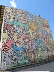 Keith Haring's 1989 Tuttomondo mural in Pisa