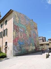 Keith Haring's Tuttomondo mural in Pisa