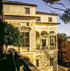 Detail of the loggias of Villa Imperiale in Genoa